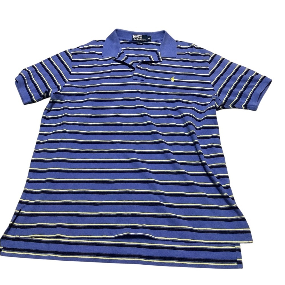 Polo by Ralph Lauren Men's Blue Striped Shirt
